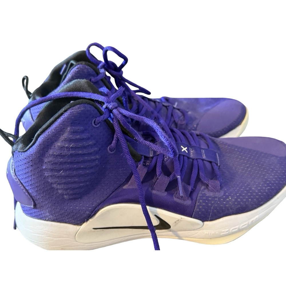 Nike Hyperdunk X TB Shoes Mens Size 10.5 Purple White Basketball Zoom AR0467-500